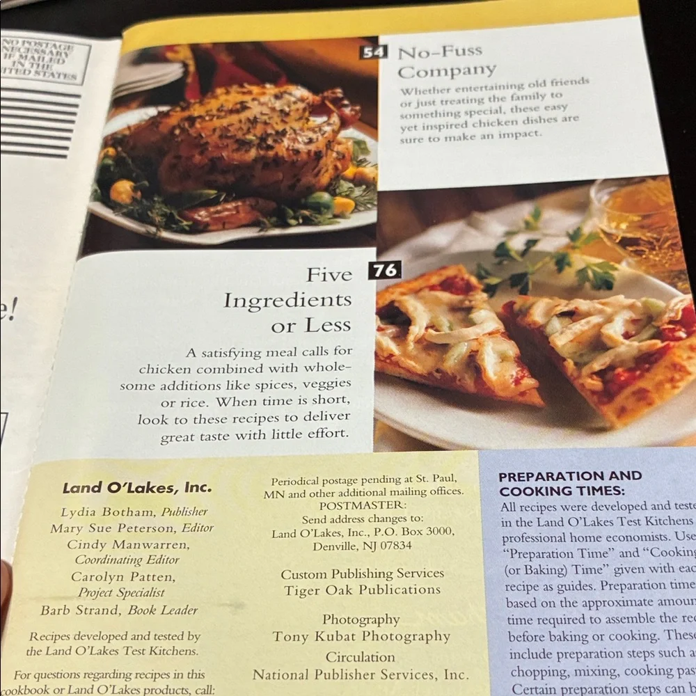 Vintage set of 4 Land O Lakes Recipe collection cookbook magazines